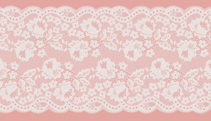 Wide Wave Trim Lace. Scallop Lace Trim with flower.