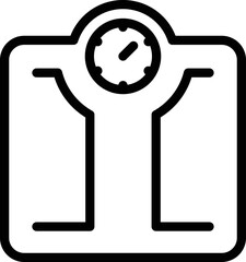 Diet scales icon outline vector. Oil eating. Natural organic