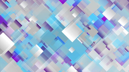 Grey blue violet squares abstract geometric background