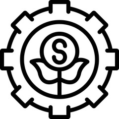 Grow finance business icon outline vector. Success growth. Strategy work