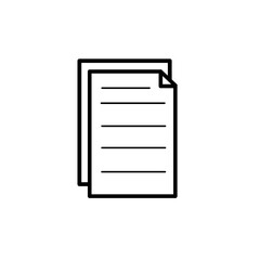 Simple Set of Documents Related Vector Line Icons