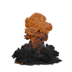 Fiery Explosion Bomb Blast Overlay, Transparent Background PNG
