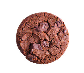 Dark chocolate soft cookies isolated on transparent png