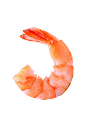 Shrimps isolated on transparent png