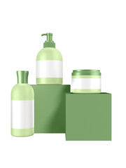 Transparent Body lotion Bottle Image