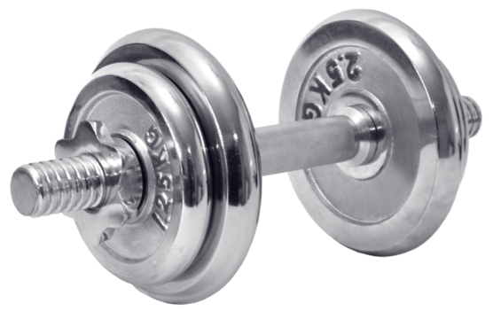 Chromed dumbbell