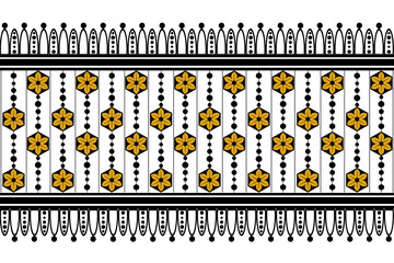 Ethnic flower background. Seamless pattern in tribal, folk embroidery, and Mexican style. Aztec geometric art ornament print.Design for carpet,wallpaper,clothing, wrapping, fabric, cover, textile