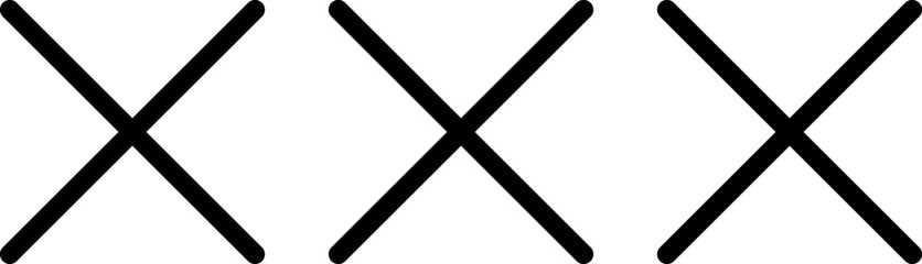 xxx icon vector image or sign 18+ video