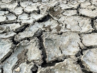 dry crack soil texture in country Thailand