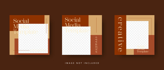 Fototapeta premium Social media template. Trendy editable social media post template. Social media square banner template for business promotion