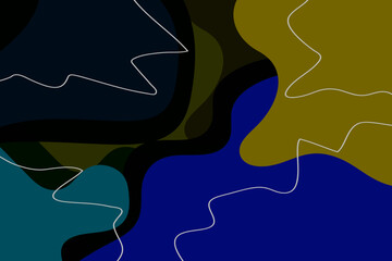 Abstract vector minimal art illustration. Dark night style background.