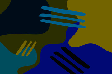 Abstract vector minimal art illustration. Dark night style background.