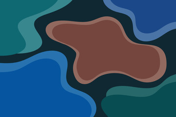 Abstract vector minimal art illustration. Dark night style background.