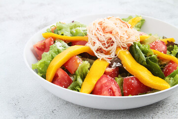 Freshly made fruit and vegetable salad