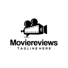 Fototapeta premium Movie review logo template design