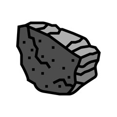 basalt stone rock color icon vector. basalt stone rock sign. isolated symbol illustration