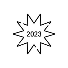 New Year's Eve icon, sign. Vector icon