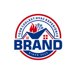 hvac  service logo template design