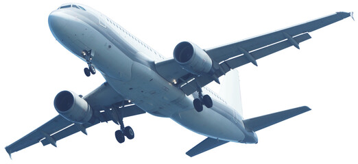 Passenger air plane on blue sky