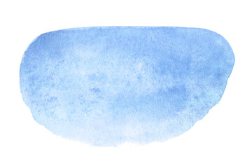 Blue abstract watercolor spot for text or logo	