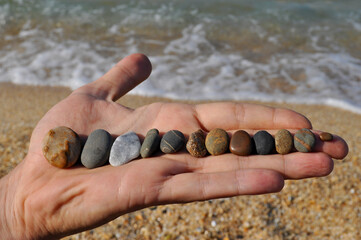 Beautiful natural stones collected on the shores of the Caspian Sea