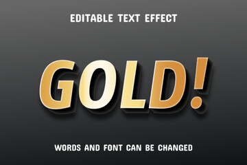 Gold text - editable text effect