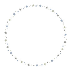 シックな星の丸い飾り枠
