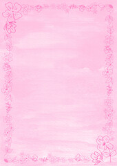 pink background with frame