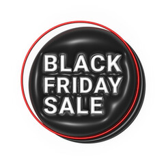 Helium balloon tag black friday sale. 3d render