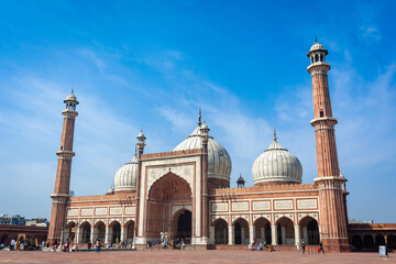 Fototapeta na wymiar Jama Masjid, Old town of Delhi, India.