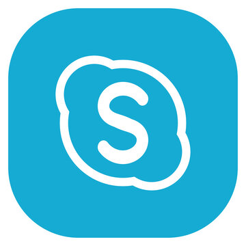 Skype logo. Skype 3d logo. 3d vector.