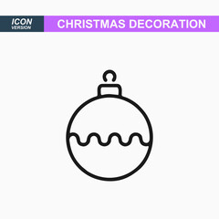 Obraz premium Christmas decoration icon or logo isolated sign symbol vector illustration