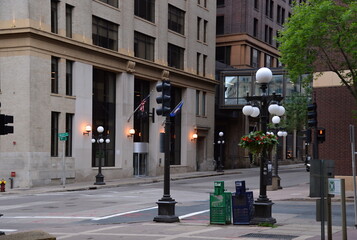 Street Scene in Downtown St. Paul, the Capital City of Minnesota