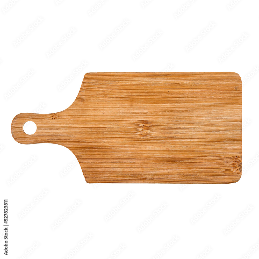 Wall mural Isolated wooden cutting board