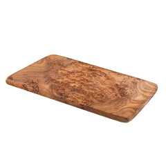 Isolated olive wooden chopping board