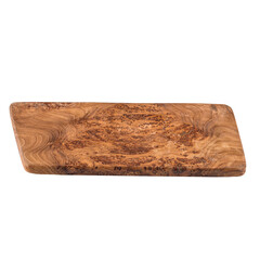Isolated olive wooden chopping board