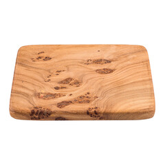 Isolated wooden chopping board