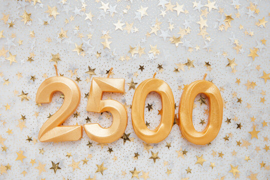 2500 two thousand five hundred followers card. Template for social networks, blogs. Festive Background Social media celebration banner. 2.5k online community fans. two thousand five hundred subscriber