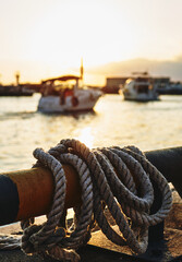 Rope in the port