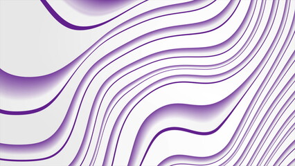 White and violet curved waves abstract background