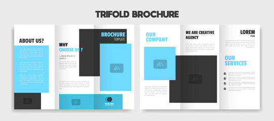 Fototapeta na wymiar creative editable trifold brochure template design vector