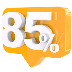 Number 85 percent 3d 