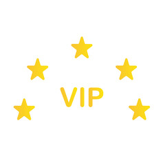 VIP golden color with stars. Vector illustration