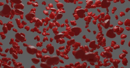 background with hearts made in 3d