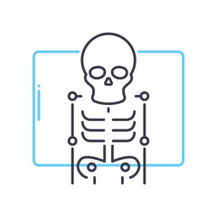 microscope line icon, outline symbol, vector illustration, concept sign