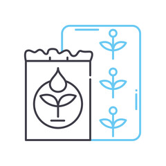 agriculture line icon, outline symbol, vector illustration, concept sign