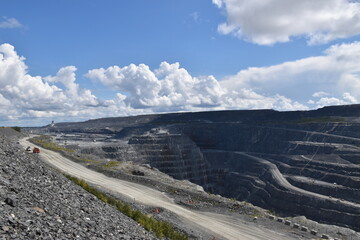 An open pit mine, Malartic, Québec, Canada