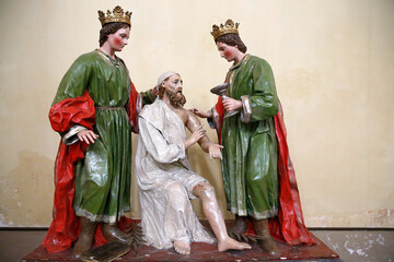 Sculpture in Marittima parochial church.