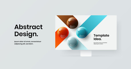 Colorful desktop mockup web banner concept. Modern website vector design illustration.