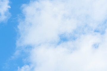 Beautiful cirrus clouds on blue sky on a sunny day background texture